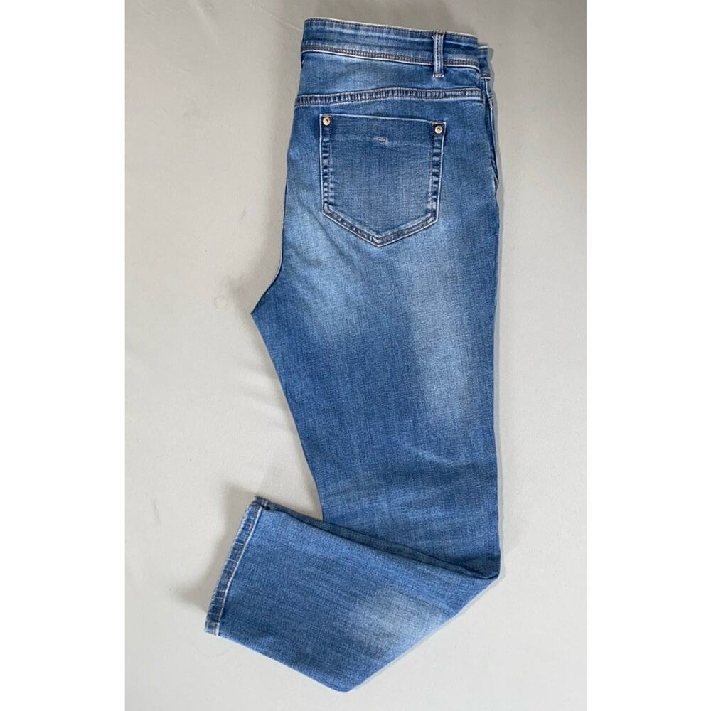 J Jill Denim Authentic Fit Slim Ankle Lightweight Stretch Denim Jeans. Gray, 10R
